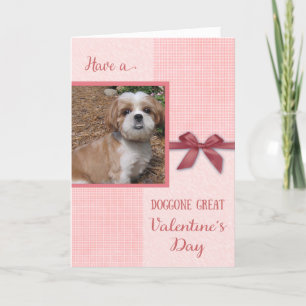 Saint Valentin - chien carte photo personnalisé
