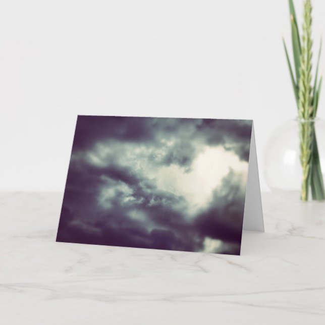 Saint Valentin Coeur dans les nuages Carte de voeu (Devant)