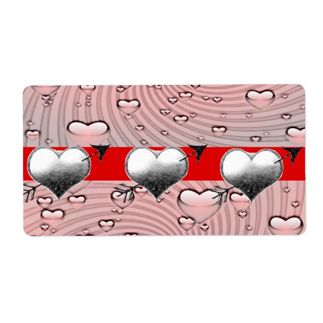 Saint Valentin Coeur Étiquette (Devant)