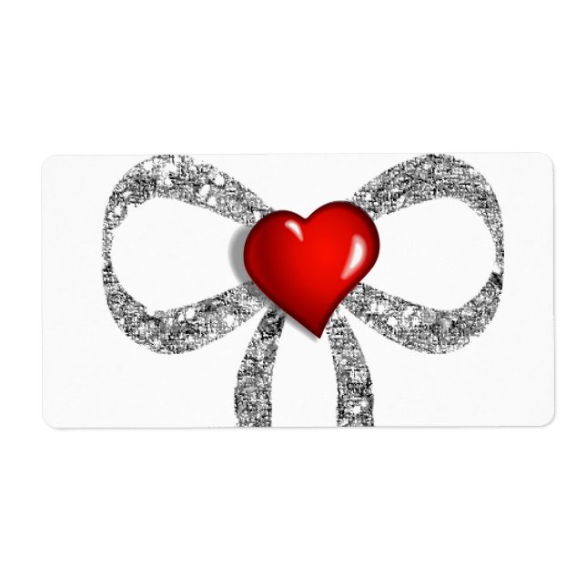Saint Valentin Coeur Étiquette (Devant)