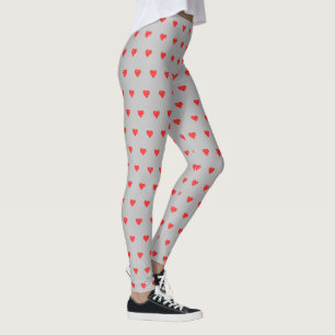 Saint-Valentin Coeur rouge Leggings noirs