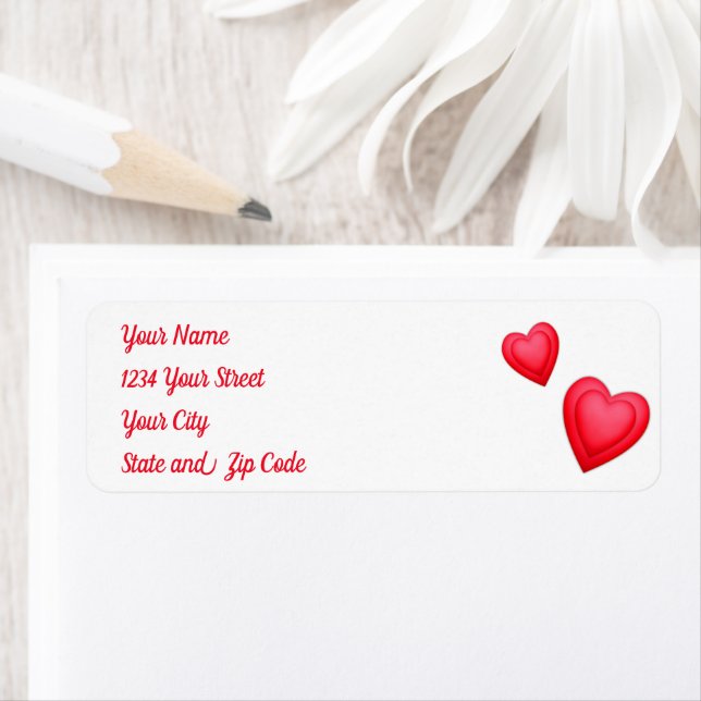 Saint Valentin Coeurs rouges (En situation)