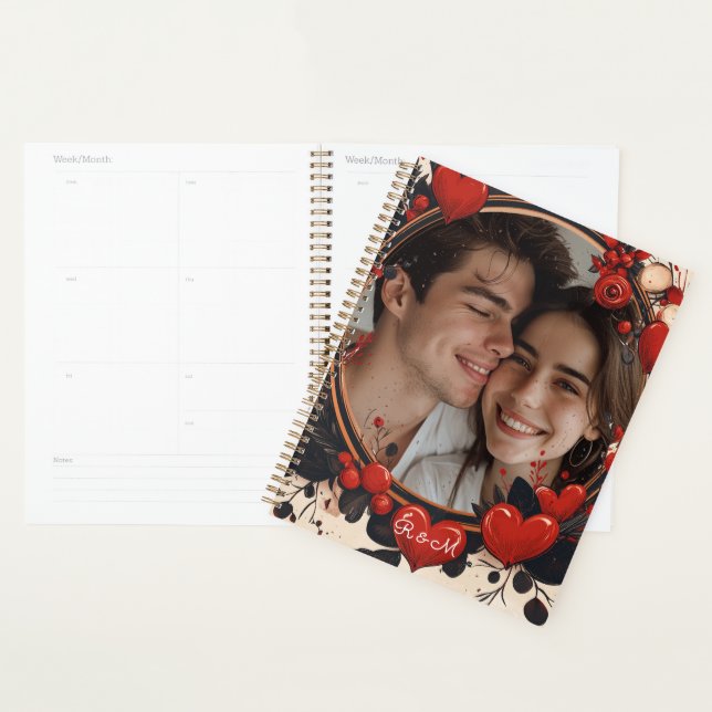 Saint Valentin Couple encadré (Devant avec enveloppe)