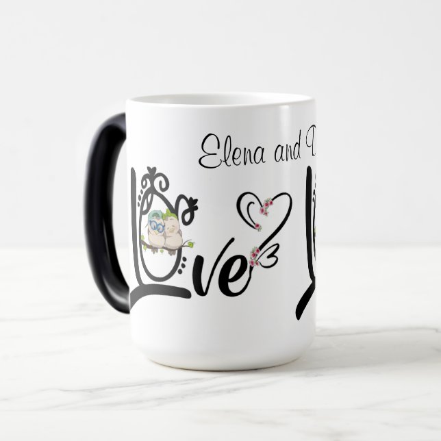 Saint Valentin custom coat Magic Mug (Front Left)