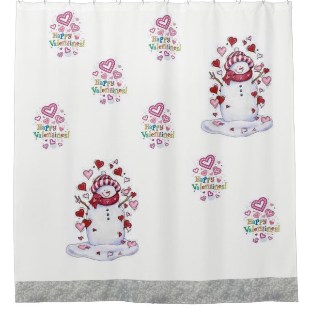 Saint Valentin Douche rideau Snowman (Devant)