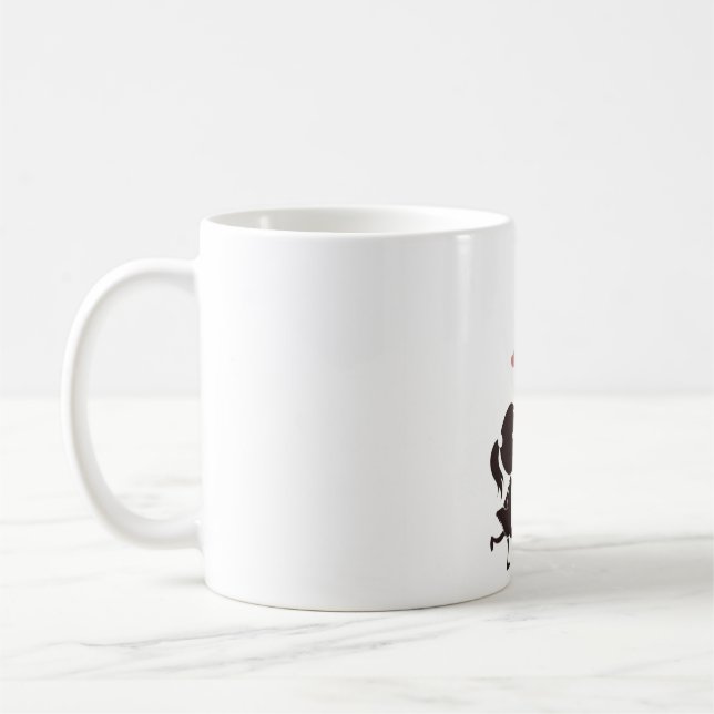 Saint Valentin drôle mignonne Mug romantique (Gauche)