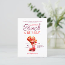 Saint Valentin et Bubbly Invitation