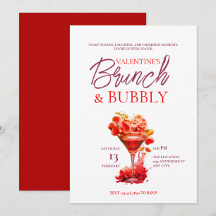 Saint Valentin et Bubbly Invitation