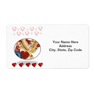 Saint Valentin Étiquette Vintage