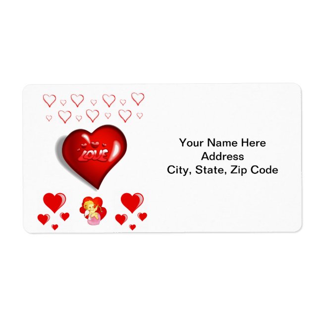Saint Valentin Étiquette Vintage (Devant)