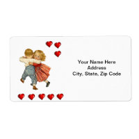Saint Valentin Étiquette Vintage