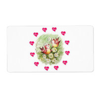 Saint Valentin Étiquette Vintage Bird