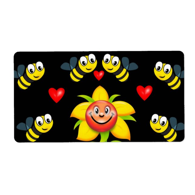 Saint Valentin Étiquettes Bumblebee (Devant)