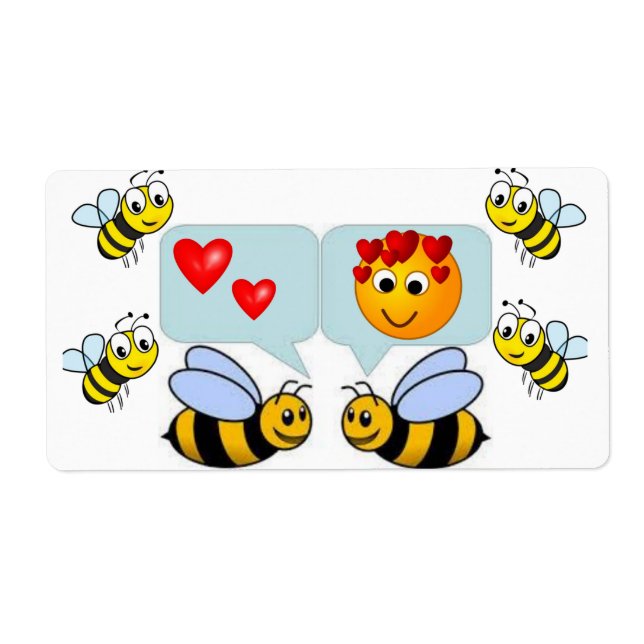 Saint Valentin Étiquettes Bumblebee (Devant)