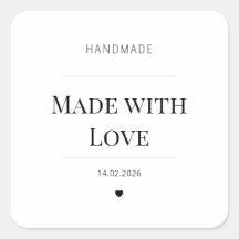 Saint-Valentin Fabriqué avec Amour Autocollants Ca