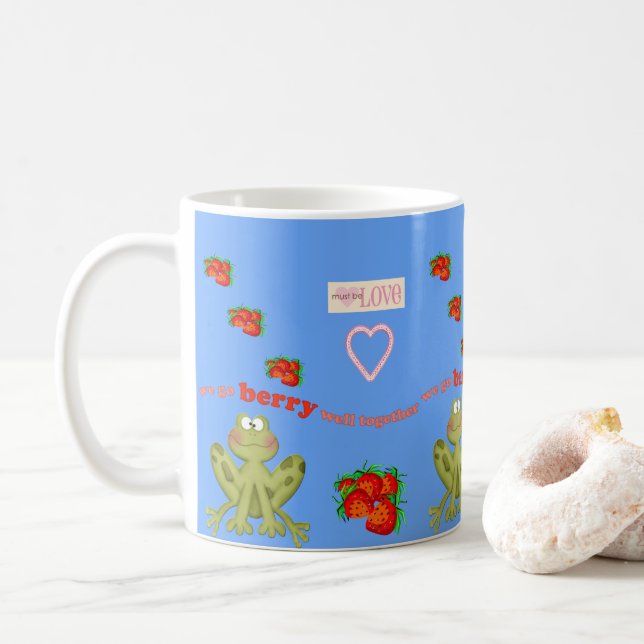 Saint Valentin Grenouille Berries Mugs (Avec donut)