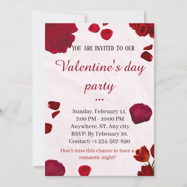 Saint Valentin Invitation (Devant)