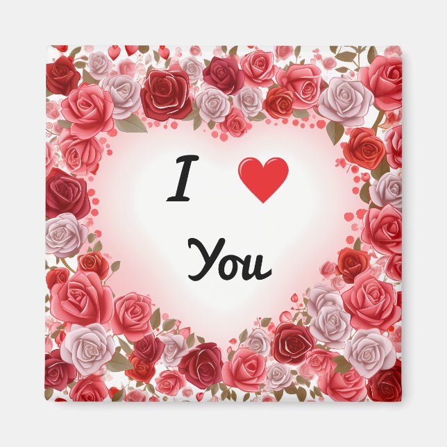 Saint Valentin Je t'aime Magnet (Devant)