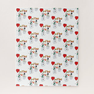 Saint Valentin Jigsaw Puzzle Coeurs incendie Snowm