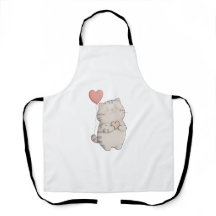 Saint-Valentin Love Cat All-Over Imprimer Tablier