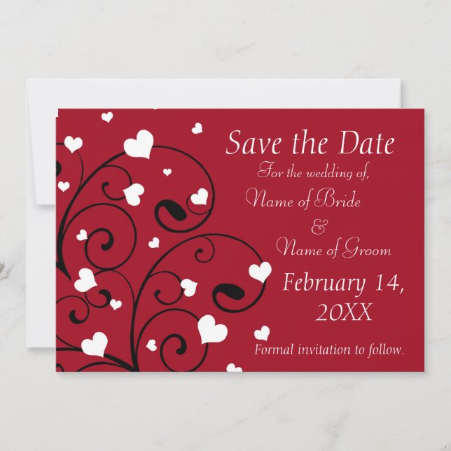 Saint Valentin Mariage Photo Enregistrer les carte (Devant)