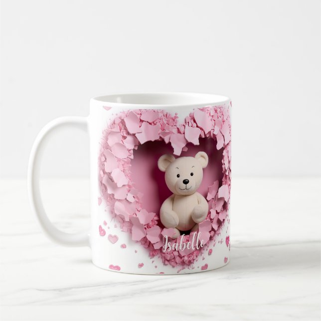 Saint Valentin Mug 3D- Ours en peluche (Gauche)