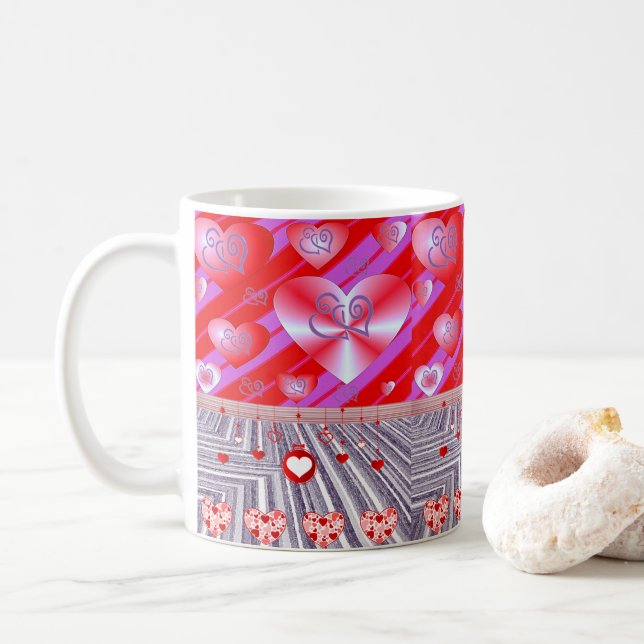 Saint Valentin Mug Mugs (Avec donut)