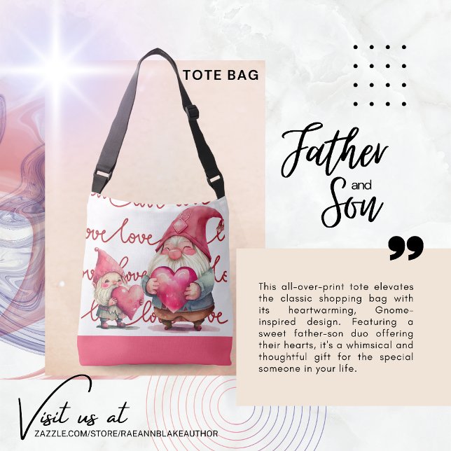 Saint Valentin Père & Son Gnome Hearts Sac fourre- (Créateur téléchargé)