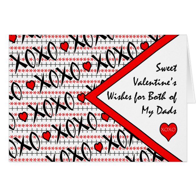 Saint Valentin pour les deux papas, XOXO Design (Devant horizontal)
