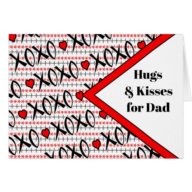 Saint Valentin pour papa XOXO Design (Devant horizontal)