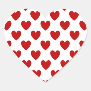 Saint Valentin Red Love Hearts Stickers