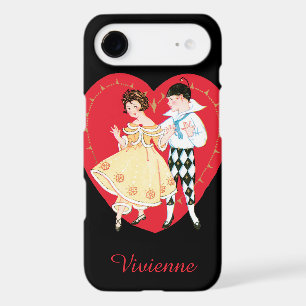 Saint-Valentin Rétro, Arlequin et Cœur Vintage