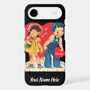 Saint-Valentin Rétro, coeurs de fille et de garçon