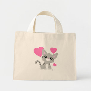 Saint Valentin Sac fourre-tout Grey Kitty
