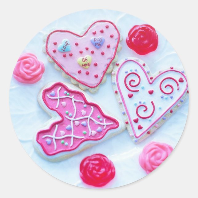 Saint Valentin Sucre Coeur Coeur Coeur Stickers (Devant)