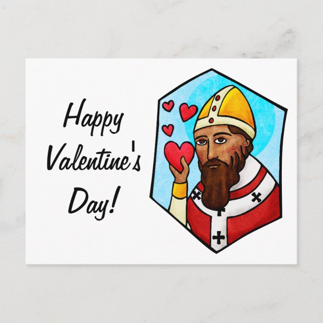 Saint Valentine Holiday Postcard (Front)