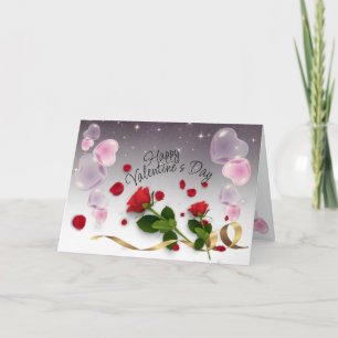 Saint Valentine with Bubble Hearts Card