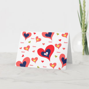 Saint Valentine's hearts Holiday Card