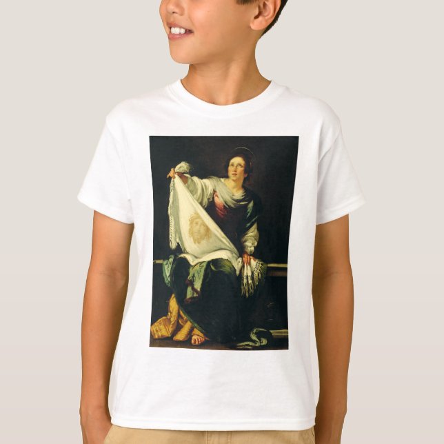 Saint Veronica Art The Miracle of the Holy Face T-Shirt (Front)