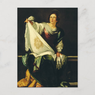 Saint Veronica by Bernardo Strozzi Postcard