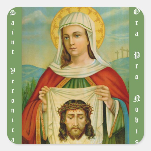 Saint Veronica Feast Day July 12 Square Sticker (Front)