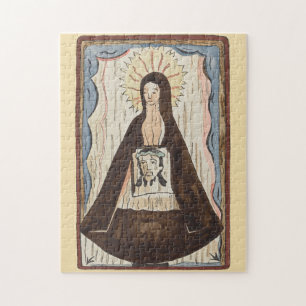 Saint Veronica Jesus face vintage art painting Jigsaw Puzzle
