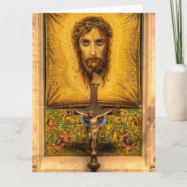 Saint Veronica's Veil St Patrick's Cathedral New Y Card (Front)