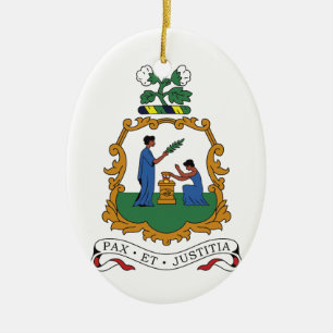 Saint Vincent and the Grenadines Coat of Arms Ceramic Ornament
