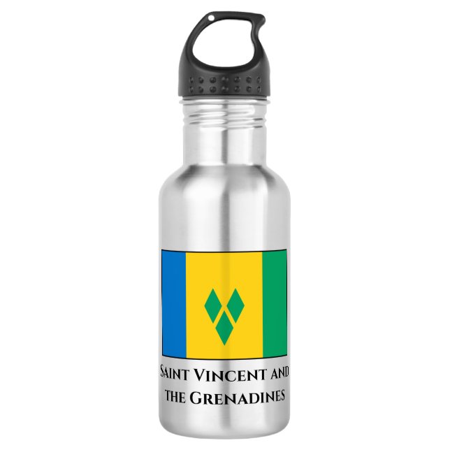 Saint Vincent and the Grenadines Flag 532 Ml Water Bottle (Front)