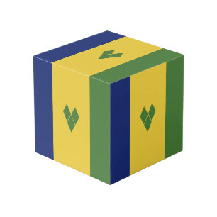 Saint Vincent and the Grenadines flag Cube