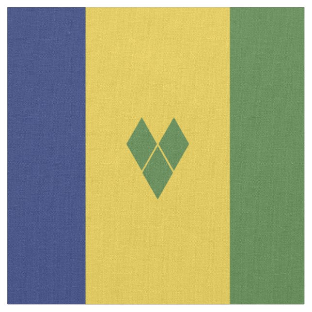 Saint Vincent and the Grenadines flag Fabric (Close Up)