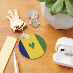 Saint Vincent and the Grenadines flag Keychain