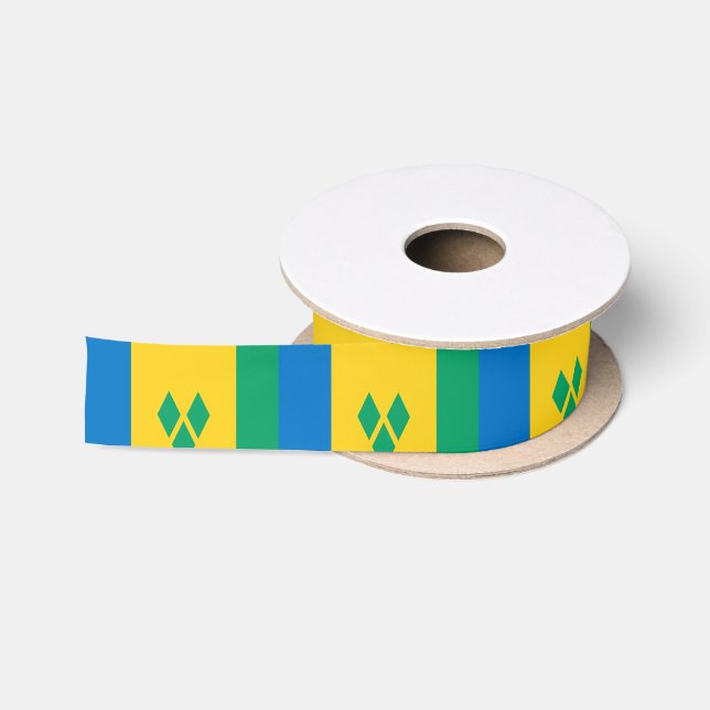 Saint Vincent and the Grenadines Flag Satin Ribbon (Spool)