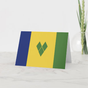 Saint Vincent and the Grenadines flag Thank You Card
